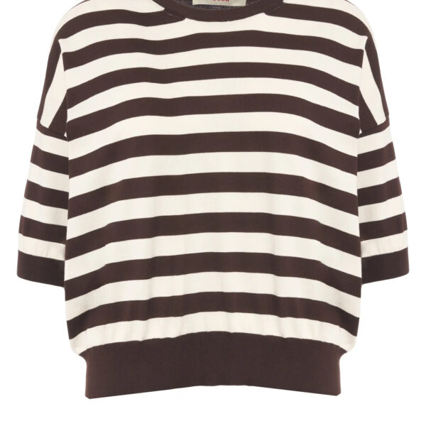 maglia Jucca rigata marrone