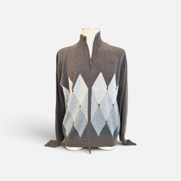 Ballantyne  Diamond Cachemire 100%  full zip cardigan b2k036 12ka8 94547